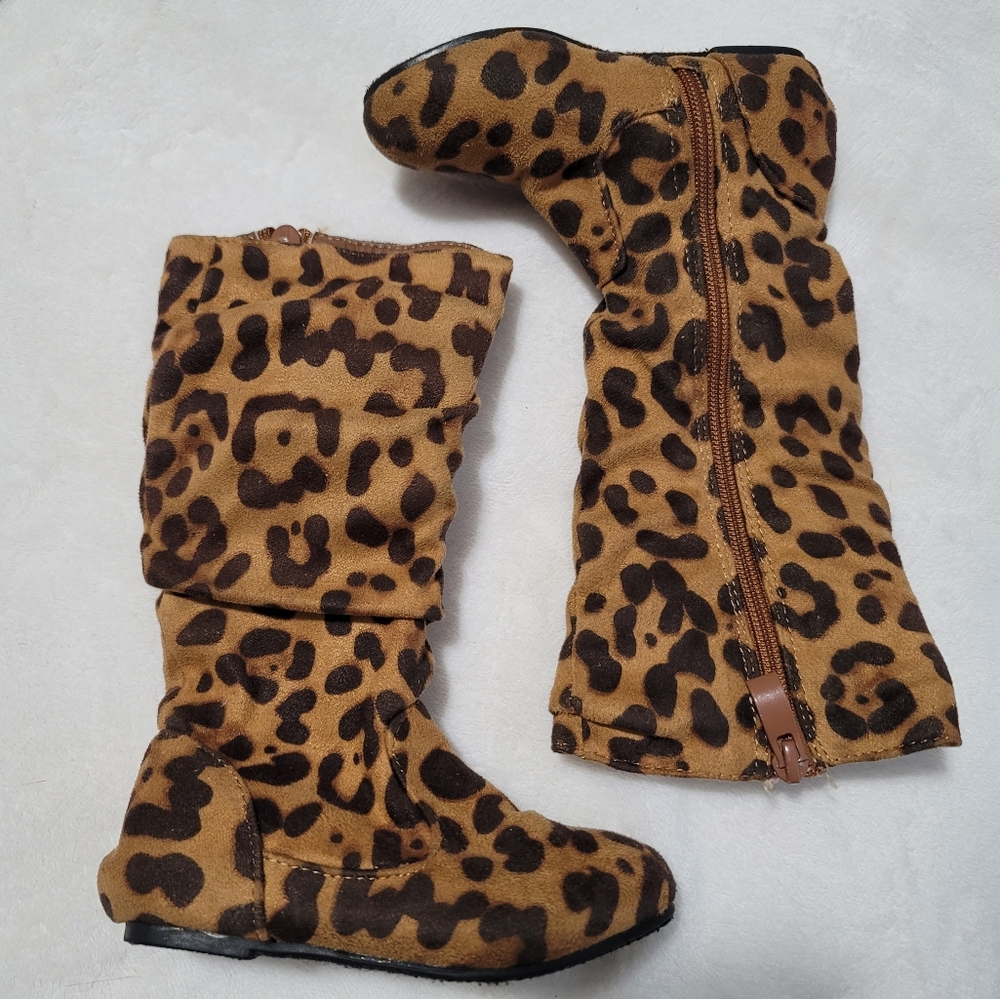 Leopard Boots Toddler Girl's Size 5
